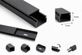 PVC Cable Trunking 1M Black Mini Wire Cover  for Electrical Cable Management