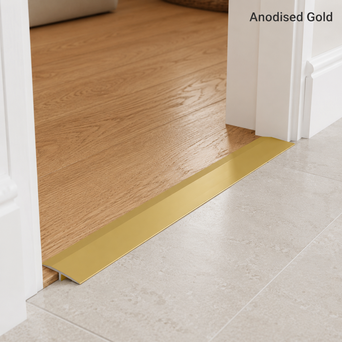Aluminium T Bar Door Threshold Trim 1m Floor Transition Tile Laminate Profile
