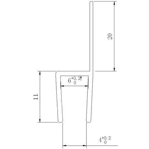 Shower Screen Rubber Bath Seal Door Strip Glass 4 -10mm Gap 7-23mm 900mm Long UK