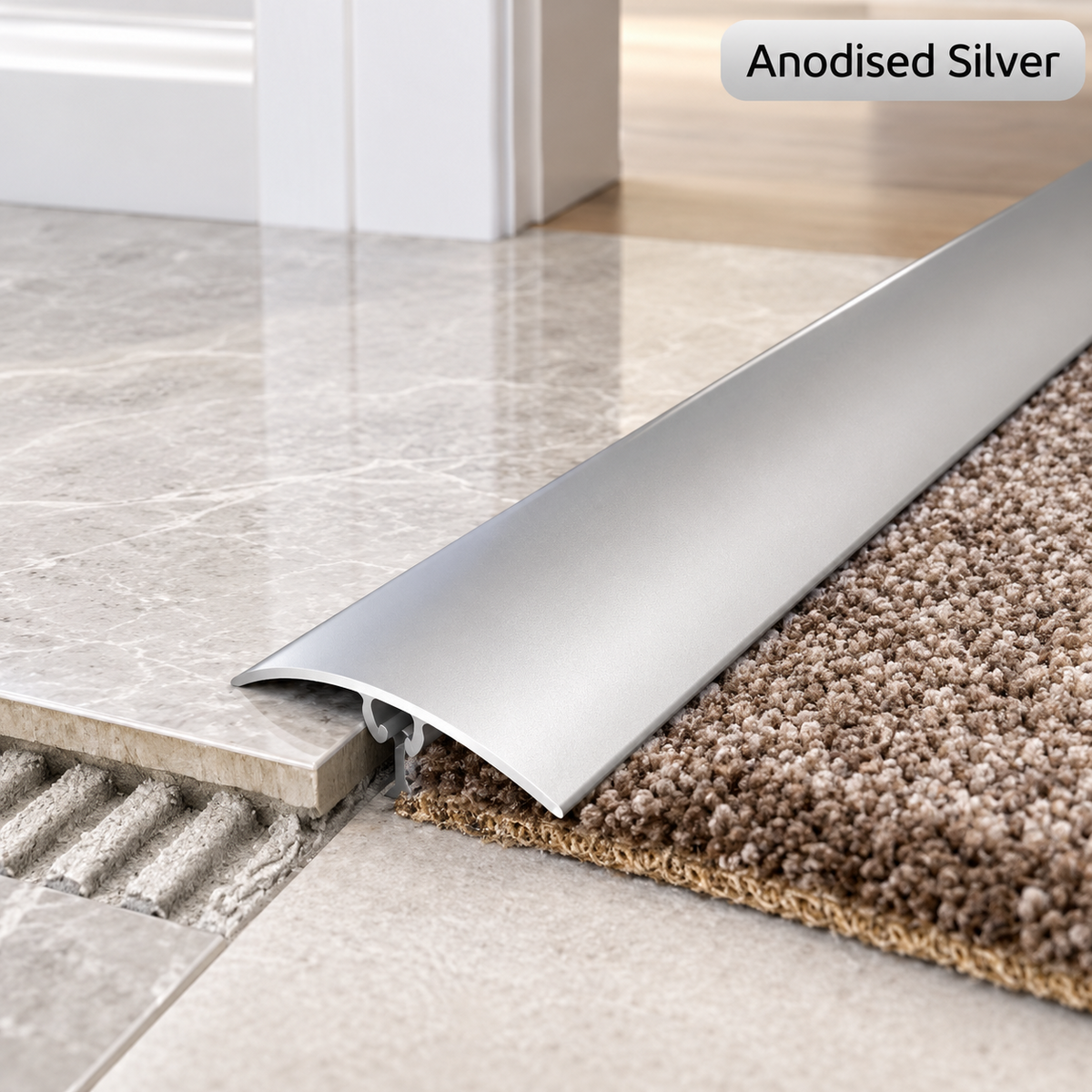 Aluminium Door Threshold Strip 50mm Floor Bar Edging Trim 0.93M Transition A65
