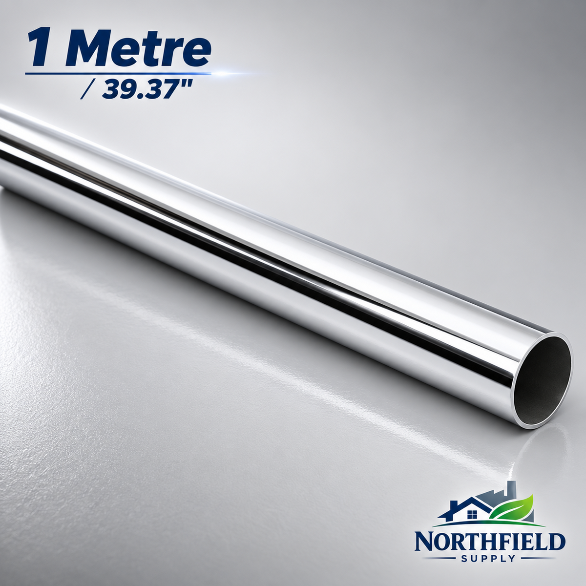 Aluminium Round Tube Pipe 1M 39.37 inches Hollow Metal Tubing Various Sizes