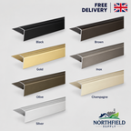 Aluminium Stair Nosing Edge Trim 900mm Step Edging for Laminate Carpet 16x23x8mm