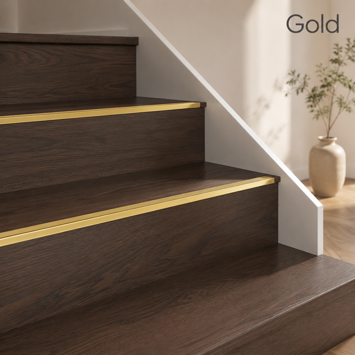 Anodised Aluminium Anti-Slip Stair Nosing Edge Trim A30 900 x 19.5x20mm