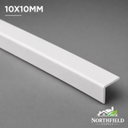 White PVC Trim Plastic Corner Angle 90° Equal Rigid Strip 1M Wall Protector