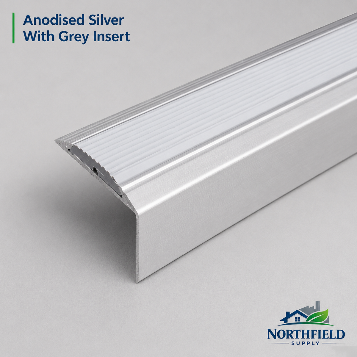 Anodised Aluminium Stair Nosing Edge Trim 120cm Step Edging Non Slip Stair Nose