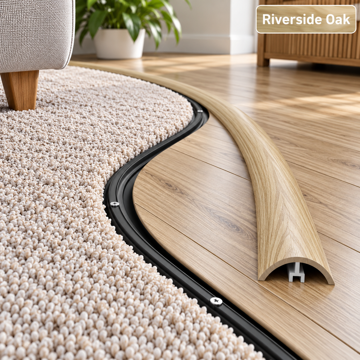 Flexible Flooring Profile Floor Transition Strip Threshold Trim 3m Long