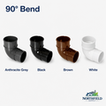 68mm Round UPVC Downpipe Gutter Fittings Rainwater Drainage Parts Floplast