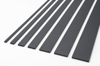 PVC Flat Bar Strip 1M Rigid Plastic Trim White Black Anthracite Various Sizes