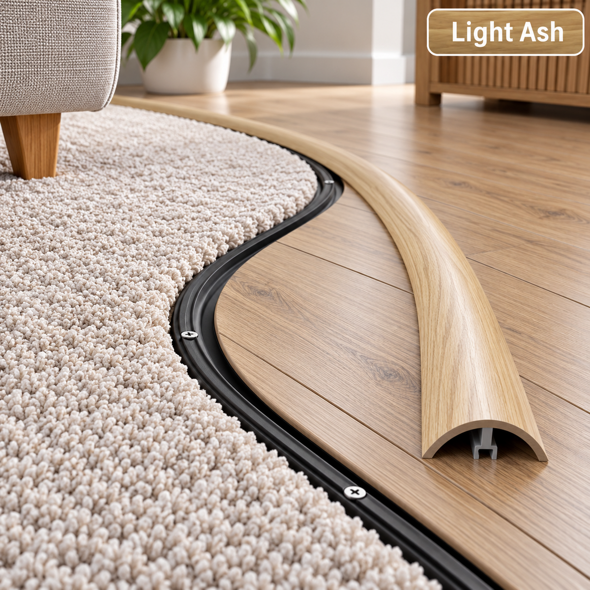 Flexible Flooring Profile Floor Transition Strip Threshold Trim 3m Long