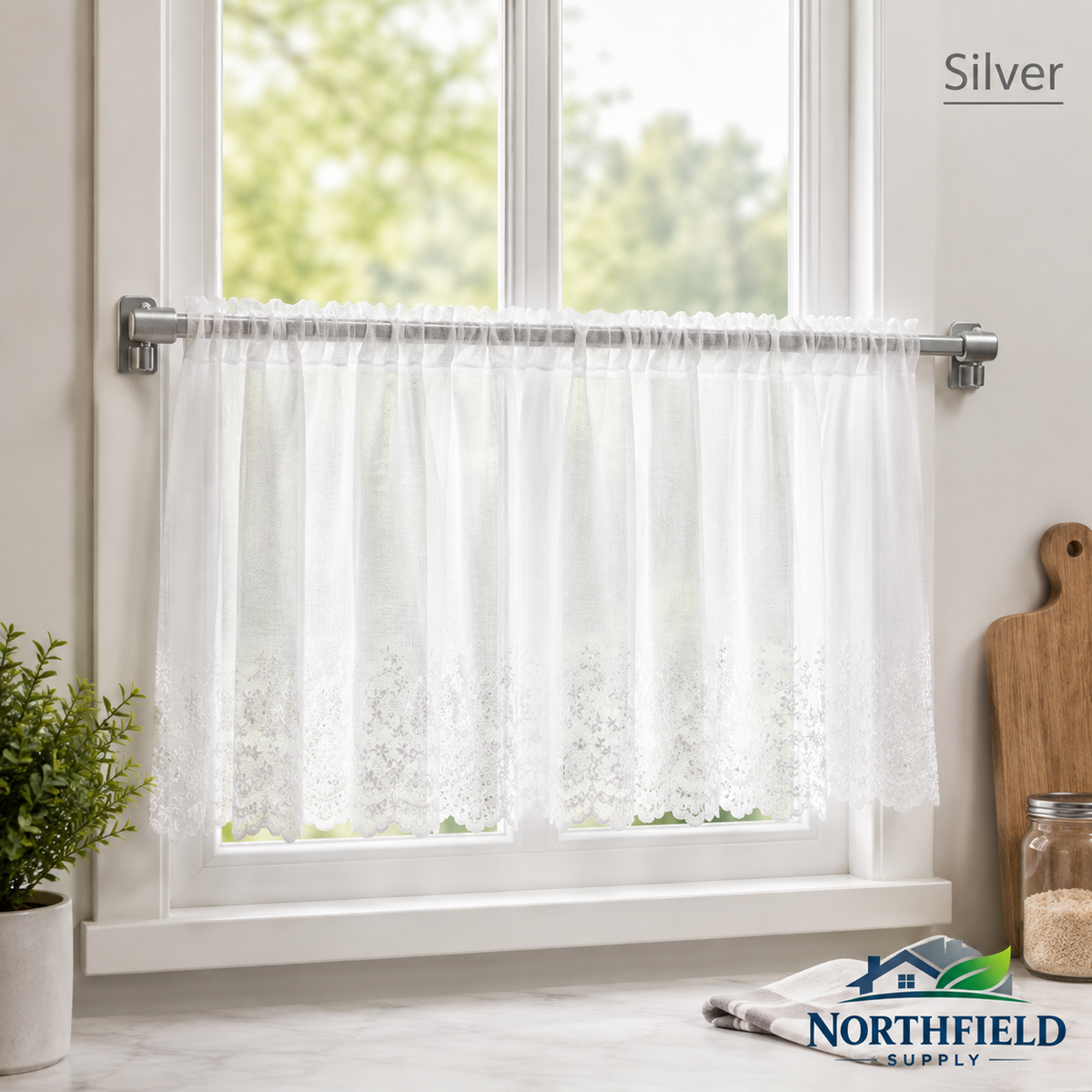 Extendable Cafe Rod 40-180cm Net Voile Curtain Pole Self Adhesive Window Bar