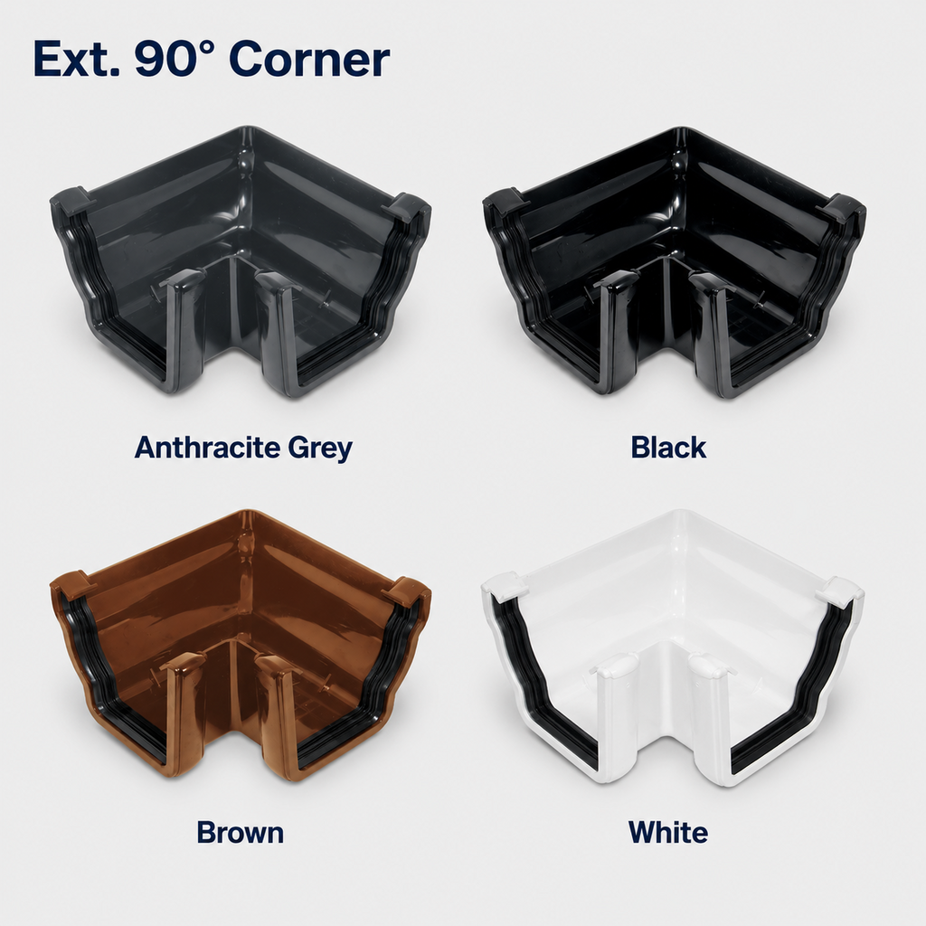 Niagara Ogee Guttering UPVC Rainwater Gutter Drainage System Parts 110mm