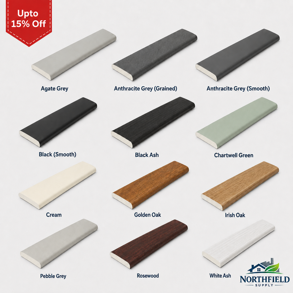 uPVC Cloaking Fillet D Mould Trim Bead PVC Window Door Architrave 5 Metres