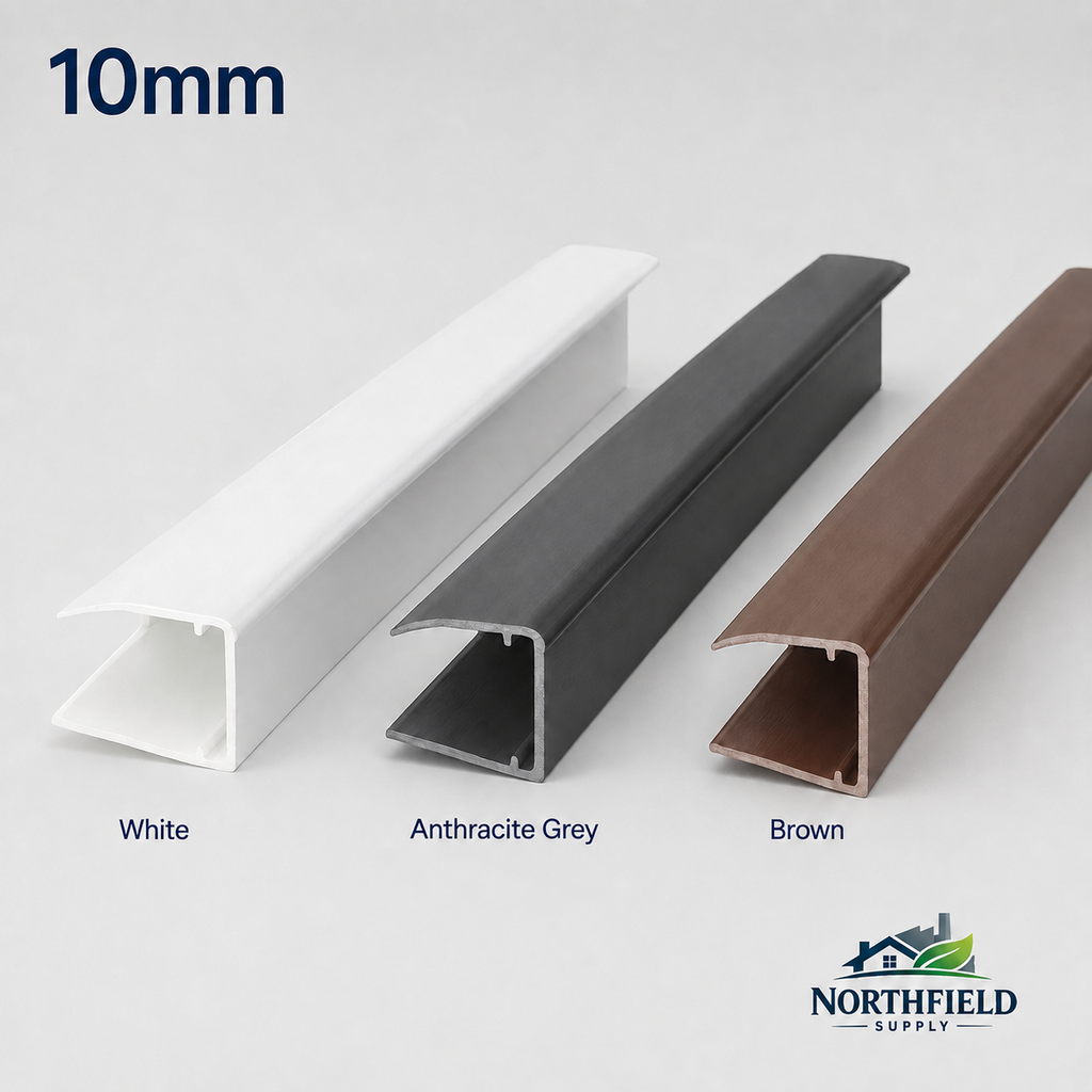 uPVC Polycarbonate Sheet End Closure Drip Trim 1m Conservatory Roof Glazing