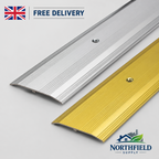 Extra Wide Carpet Door Threshold Strip Metal Cover Bar Trim Silver Gold