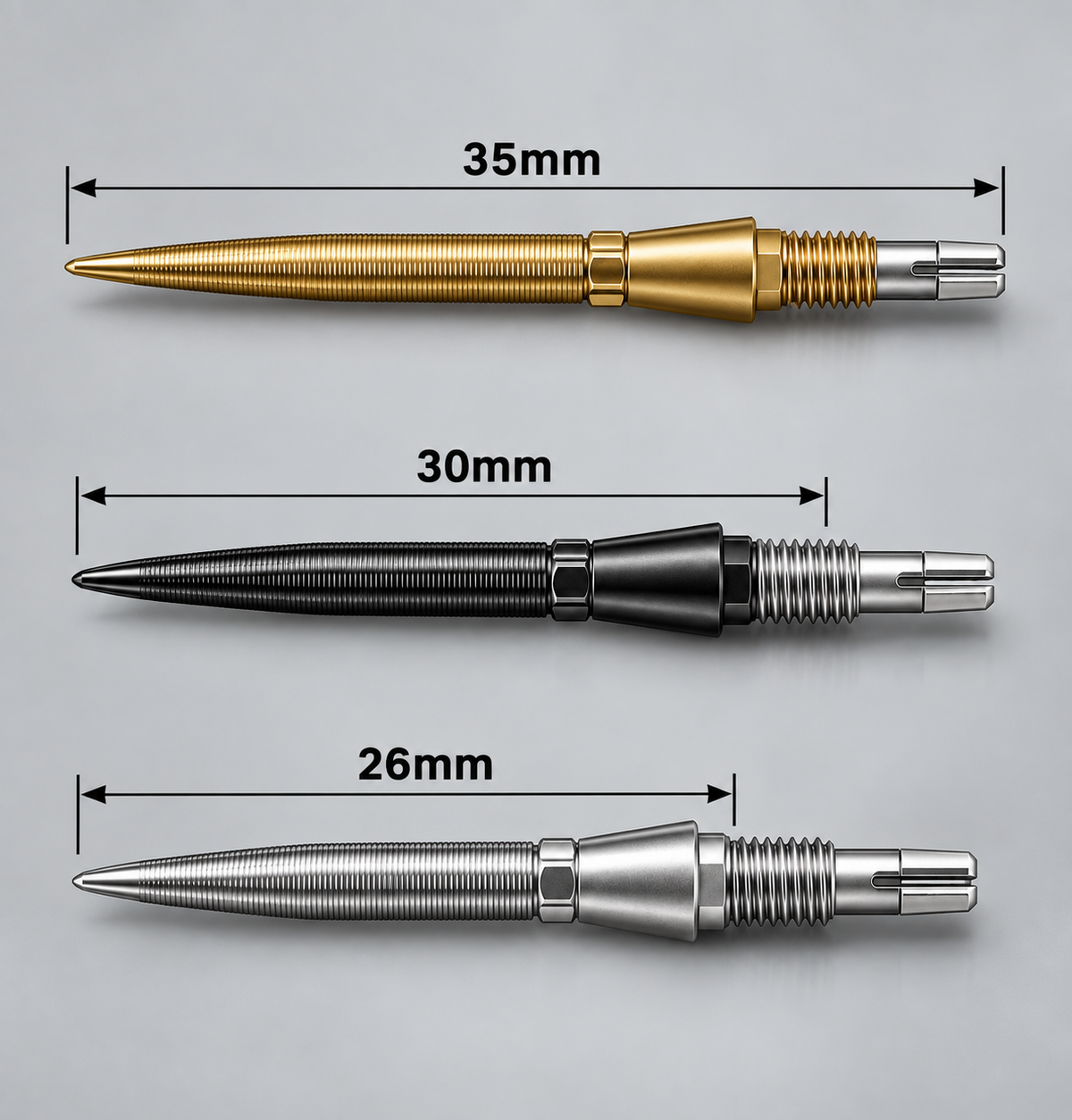 Target Darts Swiss Storm Nano Steel Tip Dart Points Replacement Grip Pack of 3