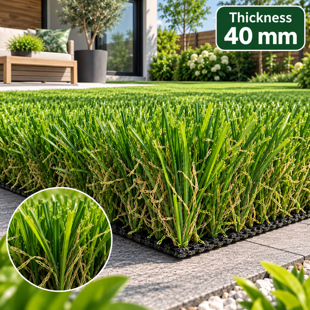 Artificial Grass Astro Turf Fake Lawn 7mm 20mm 30mm 35mm 40mm Garden 6 Widths
