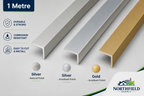 Aluminium Angle Corner Trim 1M Natural & Anodised Edge Edging Protector Profile