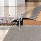 Aluminium Door Threshold Strip 50mm Floor Bar Edging Trim 0.93M Transition A65