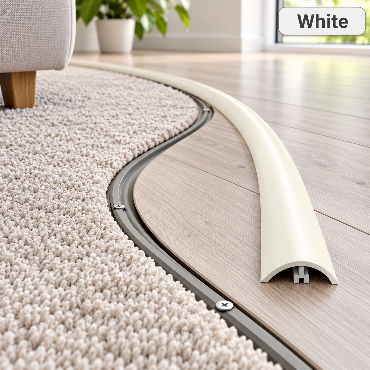 Flexible Flooring Profile Floor Transition Strip Threshold Trim 3m Long