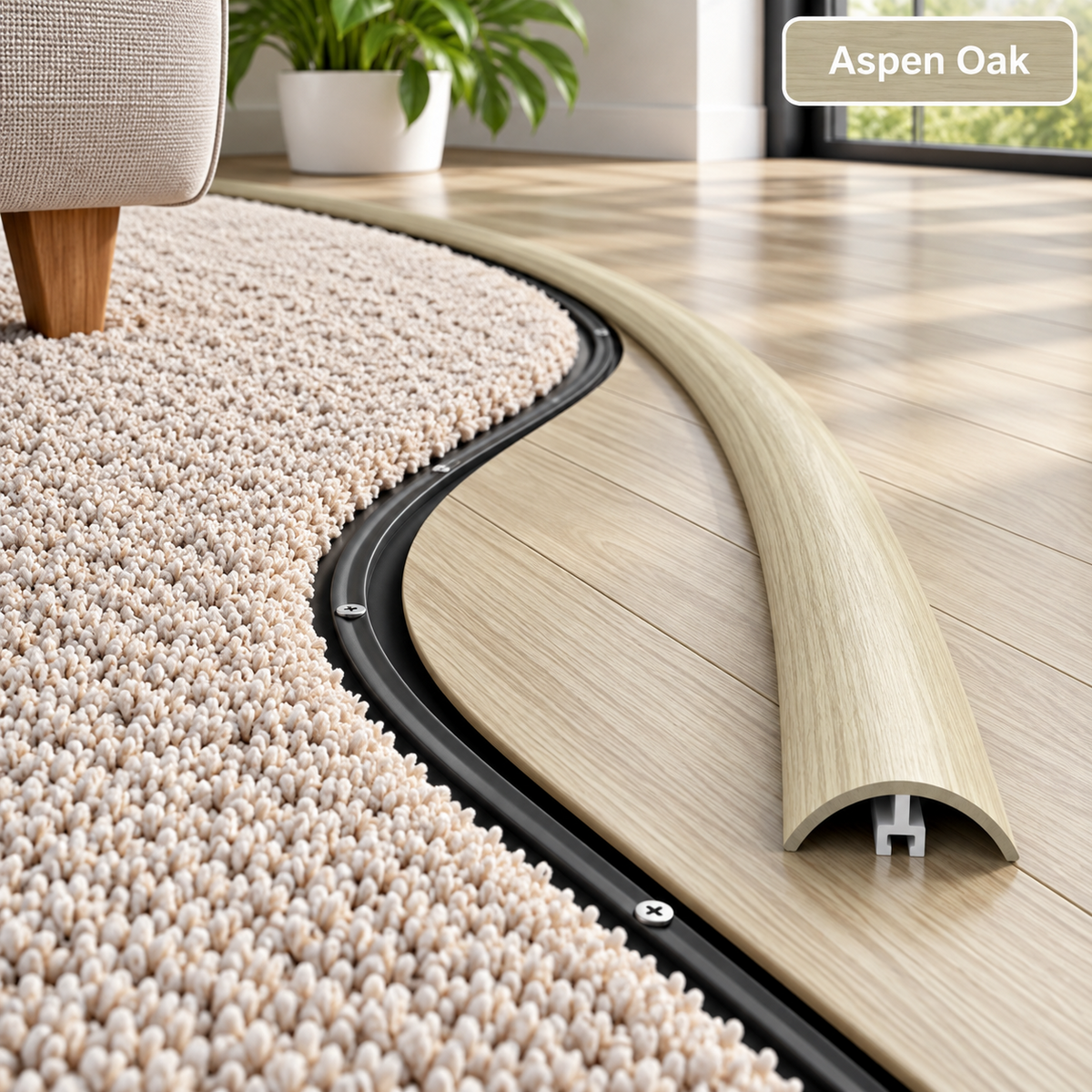 Flexible Flooring Profile Floor Transition Strip Threshold Trim 3m Long