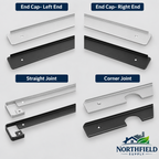 40mm Kitchen Worktop Joint Strips Edge Trim End Cap Corner Straight Joining Bar