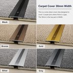 Flooring Edge Strip Trim Metal Door Bar Vinyl Tile Laminate Carpet Threshold