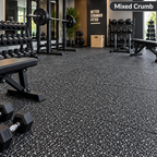 Heavy Duty Rubber Gym Floor Mat Tiles 1M x 1M Noise Reducing Anti Slip Flooring