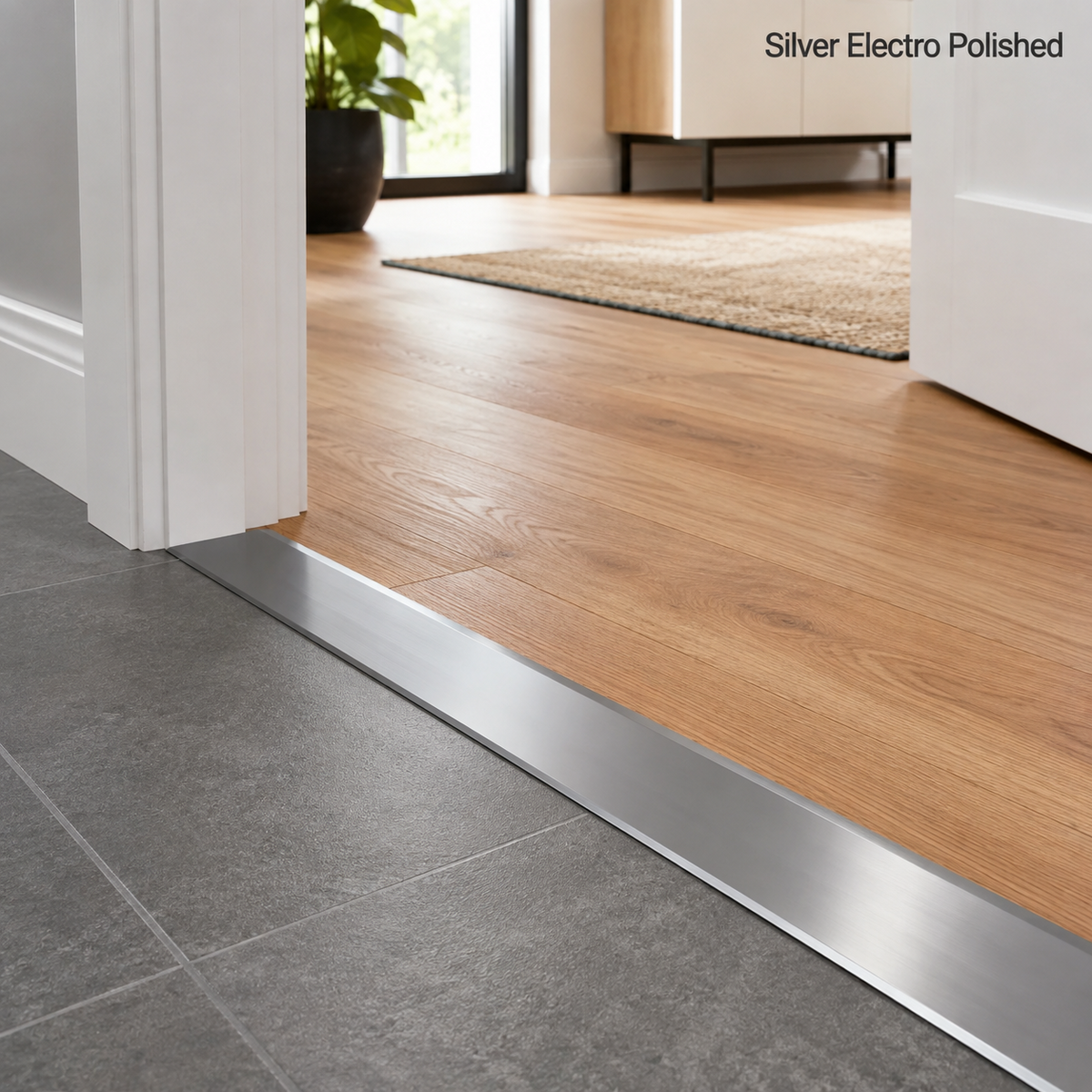 Aluminium T Bar Door Threshold Trim 2.5M Floor Transition Tile Laminate Profile