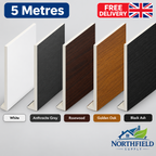 uPVC Fascia Capping Board 9mm x 5m White PVC Plastic Window Cill Cover Trim