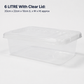 Plastic Storage Boxes With Lids Stackable Clear Home Office Kitchen Organiser