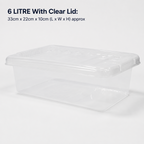 Plastic Storage Boxes With Lids Stackable Clear Home Office Kitchen Organiser