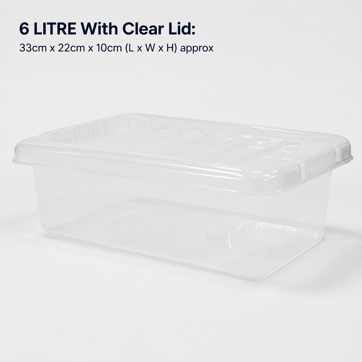 Plastic Storage Boxes With Lids Stackable Clear Home Office Kitchen Organiser