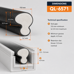 Qlon Foam Gasket Window Door Seal uPVC Timber Schlegel 4465 6571 Draught Seal