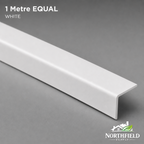 White PVC Trim Plastic Corner Angle 90° Equal Rigid Strip 1M Wall Protector
