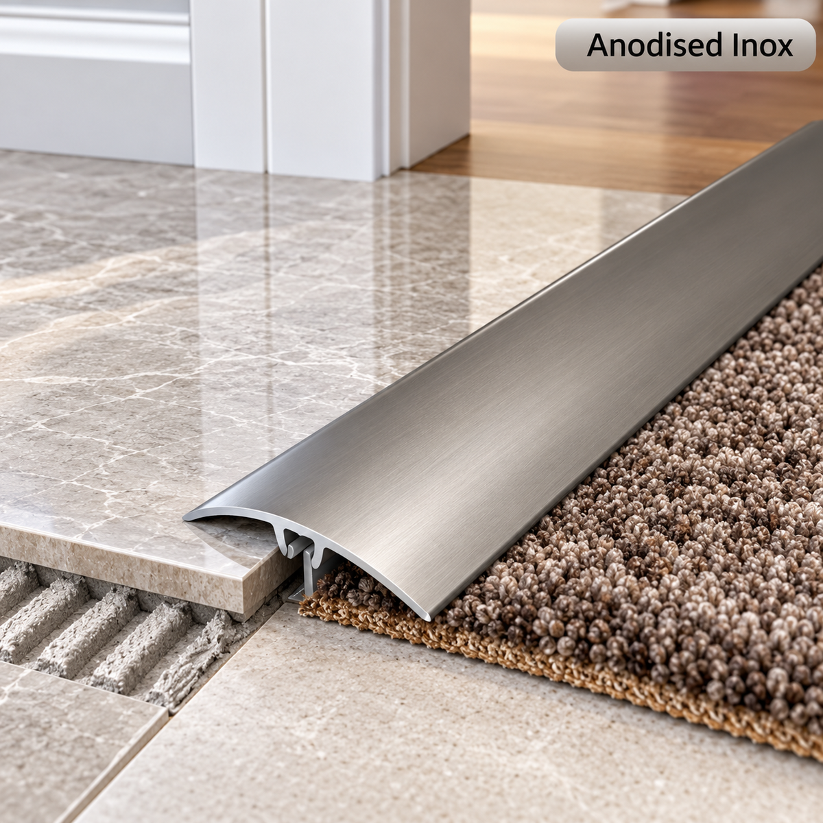 Aluminium Door Threshold Strip 50mm Floor Bar Edging Trim 2.7M Transition A65