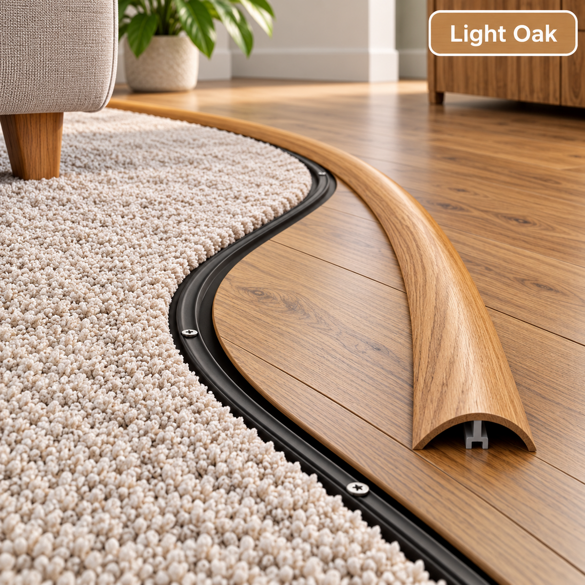 Flexible Flooring Profile Floor Transition Strip Threshold Trim 3m Long