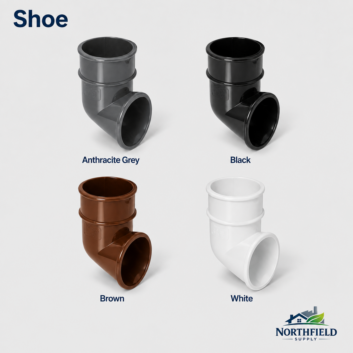 68mm Round UPVC Downpipe Gutter Fittings Rainwater Drainage Parts Floplast