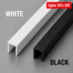PVC U Channel Trim Profile 1m White Black Edge Cover Strip Panel Edging