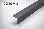 PVC Dark Grey Corner Angle Trim 2.5m 90° Edge Protector Equal & Unequal Sizes