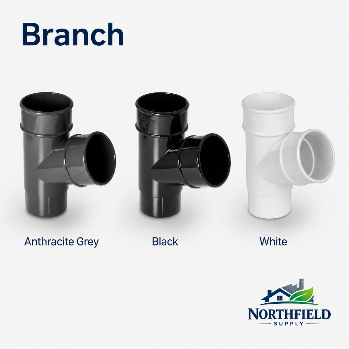 68mm Round UPVC Downpipe Gutter Fittings Rainwater Drainage Parts Floplast