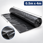 Damp Proof Membrane DPM Black Polythene Sheeting Roll 4m Wide 300MU Visqueen