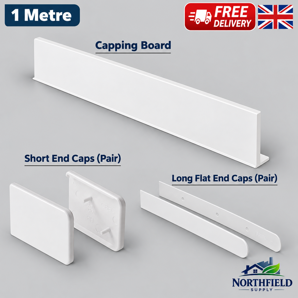uPVC Window Sill Cover Board Plastic Cill Capping Trim 1m Renovation Profile