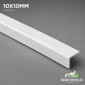 PVC Corner Angle Trim White 2.5M Plastic 90° L Shape Various Sizes Equal