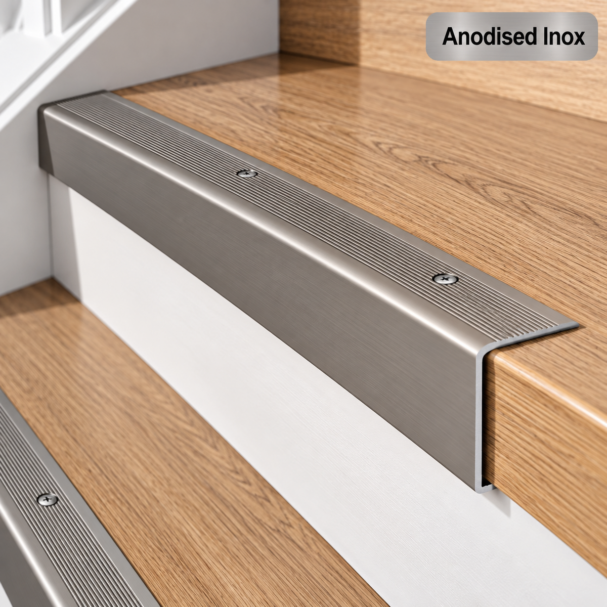 Aluminium Anti Slip Stair Nosing 35x35mm Step Edge Edging Trim 0.9M Safety A41
