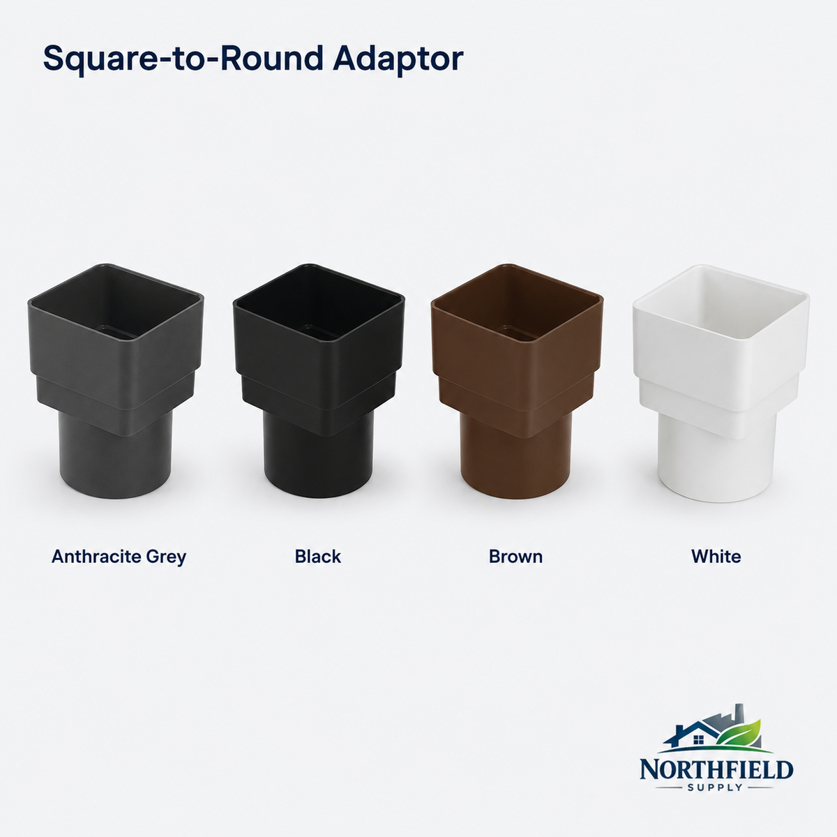 68mm Round UPVC Downpipe Gutter Fittings Rainwater Drainage Parts Floplast