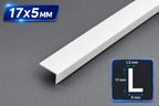 White PVC Corner Angle Trim 1M 90° Plastic Edge Protector Cover Strip Unequal