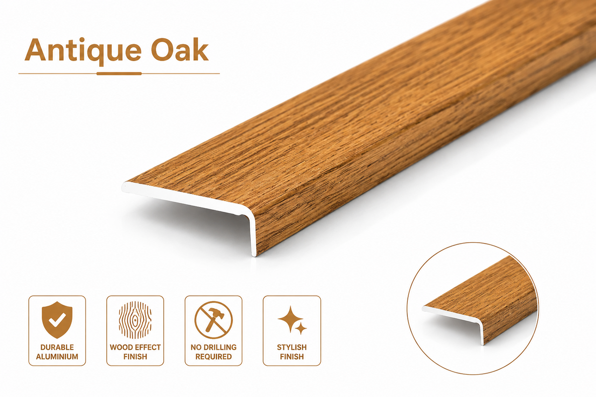 PVC Laminate Floor Edge Trim Threshold Bar Door Stop End Profile 2 Metres