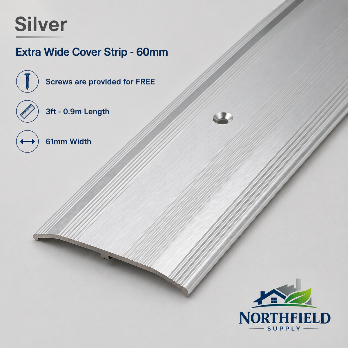 Extra Wide Carpet Door Threshold Strip Metal Cover Bar Trim Silver Gold