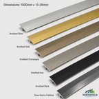Aluminium T Bar Door Threshold Trim 1m Floor Transition Tile Laminate Profile