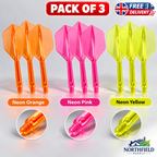All in One Dart Flights & Stems Integrated Shaft Flight Sets Multi Colours